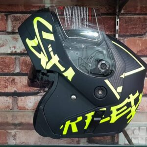 Jiekai JK-111 Helmet Street green – Flip Up – Dual Visor Motorcycle Helmet