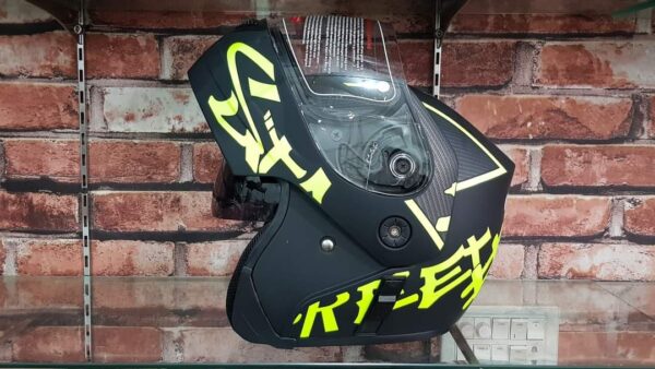 Jiekai JK-111 Helmet Street green – Flip Up – Dual Visor Motorcycle Helmet