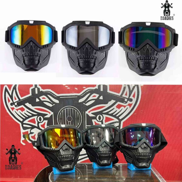 Motorcycle Goggles Mask Skull Moto Face Mask Wind Proof Motocross Goggles Racing MX Protective Goggles Mask