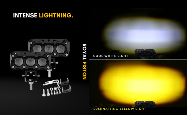 HJG QUAD LENS LED Light white + yellow