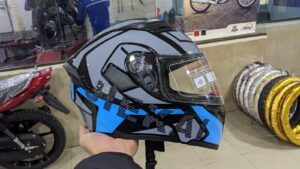JIEKAI JK-902 Blue Black Uplift Dual Visor Helmet DOT New