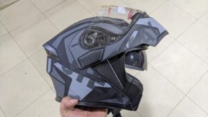 JIEKAI JK-902 Matt Grey Black Uplift Dual Visor Helmet DOT New