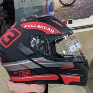 JIEKAI JK-902 Matt RED Black Uplift Dual Visor Helmet DOT New