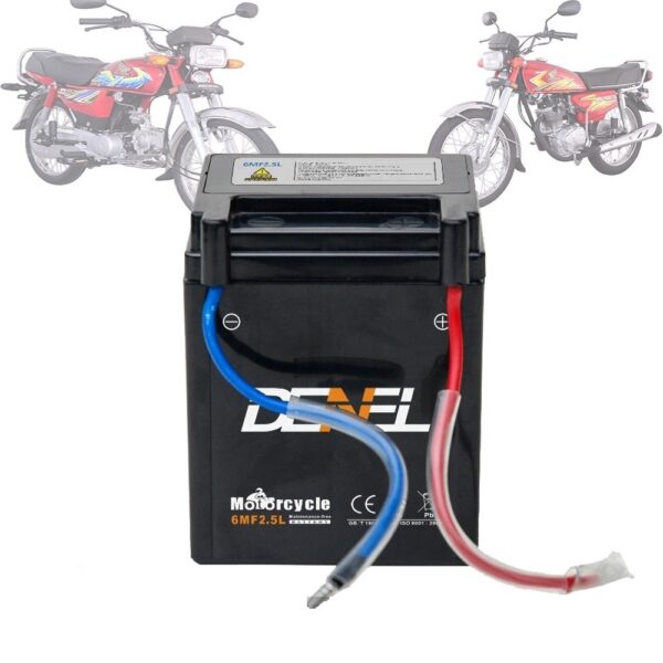 DENEL Motorcycle Dry Battery 2.5ah12v For Honda Cd70, Cg125, Chinese Bikes 70cc