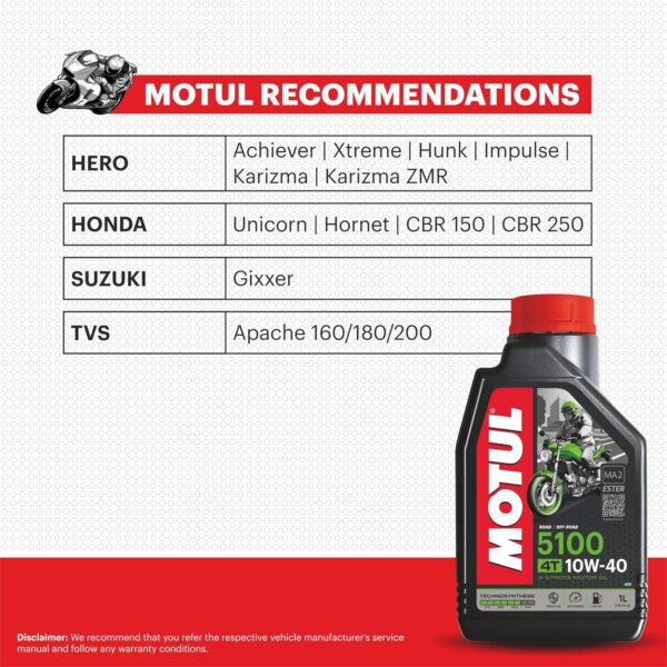 MOTUL 5100 10W-40 4T Engine Oil TECHNOSYNTHESE semi-synthetic