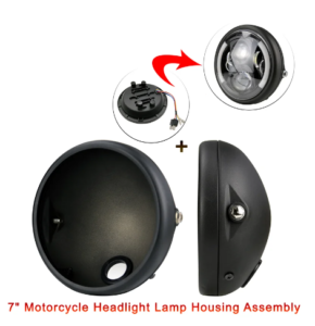 7inch Headlight Metal Cowling Frame Base Cover Holder Matt Black