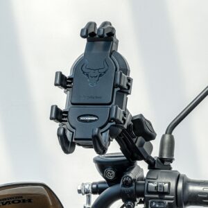 Motorcycle Bull Head Shockproof Mobile Holder High Quality Mirror and Handle Fitting