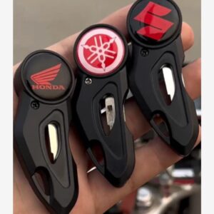 Motorcycle Uncut Foldable key with keychain
