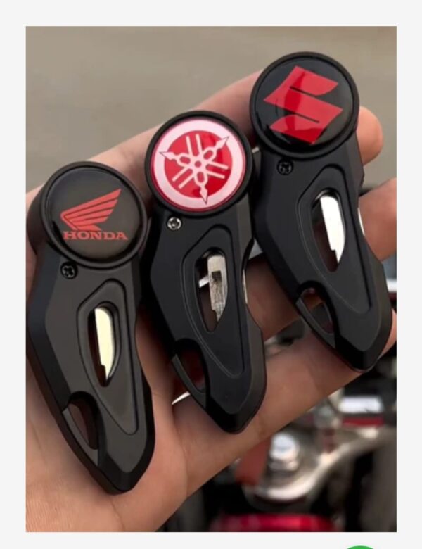 Motorcycle Uncut Foldable key with keychain
