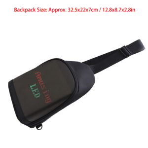 Adjustable Sling Backpack Sling Bag Side Bag USB Power Supply 10.5in LED Display LCD