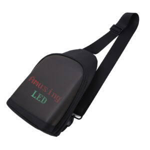 Adjustable Sling Backpack Sling Bag Side Bag USB Power Supply 10.5in LED Display LCD