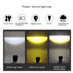 HJG Cree Wide Lens Spotlight Headlight 9D Big Lens Yellow - White Beam Fog Lights 2 Pcs Set