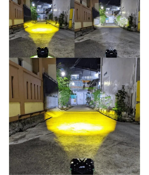 LIU HJG Wide Lens Spotlight Headlight 9D Big Lens Yellow White Beam Fog Lights big lens 2 Pcs Set