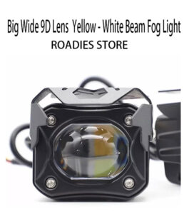 HJG Cree Wide Lens Spotlight Headlight 9D Big Lens Yellow - White Beam Fog Lights 2 Pcs Set