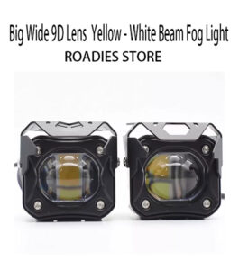 HJG Cree Wide Lens Spotlight Headlight 9D Big Lens Yellow - White Beam Fog Lights 2 Pcs Set