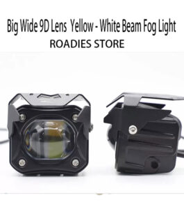 HJG Cree Wide Lens Spotlight Headlight 9D Big Lens Yellow - White Beam Fog Lights 2 Pcs Set