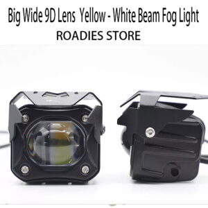 HJG Cree Wide Lens Spotlight Headlight 9D Big Lens Yellow - White Beam Fog Lights 2 Pcs Set