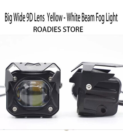 LIU HJG Wide Lens Spotlight Headlight 9D Big Lens Yellow White Beam Fog Lights big lens 2 Pcs Set