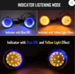 Motorcycle Universal Round Shape Motorcycle Indicators With DRL Light 2 Pcs Set