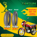 Timsun Tubeless Tires Set For GD110 Street Version