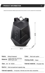 Motorcycle Helmet Bag LAICOBEAR New Design Carbon Fiber Motorbike Large-capacity Luggage Water-resistant Backpack