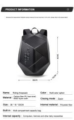Motorcycle Helmet Bag LAICOBEAR New Design Carbon Fiber Laico Bear - Pure Black Motorbike Large-capacity Luggage Water-resistant Backpack