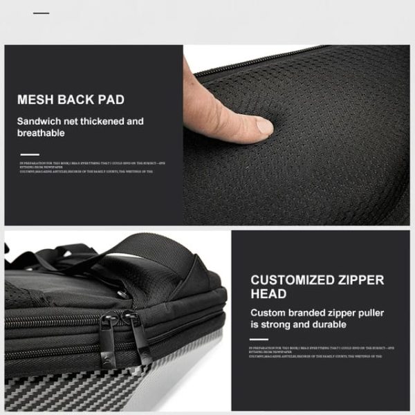 Motorcycle Helmet Bag LAICOBEAR New Design Carbon Fiber Laico Bear - Pure Black Motorbike Large-capacity Luggage Water-resistant Backpack