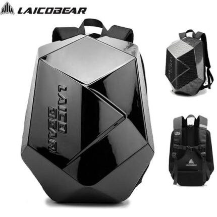 Motorcycle Helmet Bag LAICOBEAR New Design Carbon Fiber Laico Bear - Pure Black Motorbike Large-capacity Luggage Water-resistant Backpack