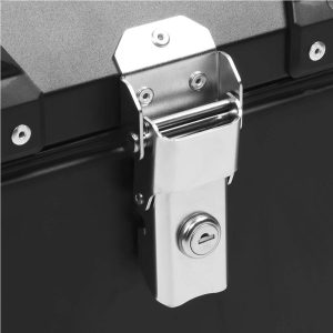 Universal Motorcycle Adventure Aluminum Top Box Black 45L Case Tail Box Luggage Fit