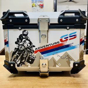 Universal Motorcycle GS Adventure Aluminum Top Box 45L - 55L Graphics Case Tail Box Luggage Fit
