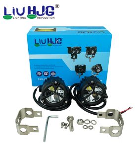 Liu HJG mini Mercedes Y Grill White Yellow LED Fog Light For Motorcycle Car Jeep