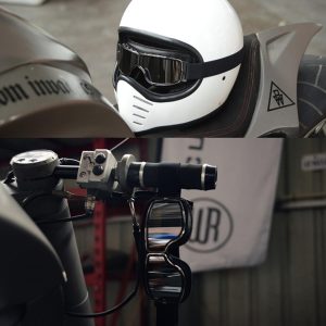 Universal Motorcycle Vintage Cafe Racer Bike Glasses Windproof Helmet Sunglasses Retro Folding Leather Retro goggles Accessories