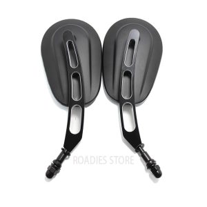 Motorcycle Rearview Mirrors For Harley Davidson Heritage Softail Classic Vintage CVO Street Glide Chrome Matt Black Mirror CNC Aluminum 