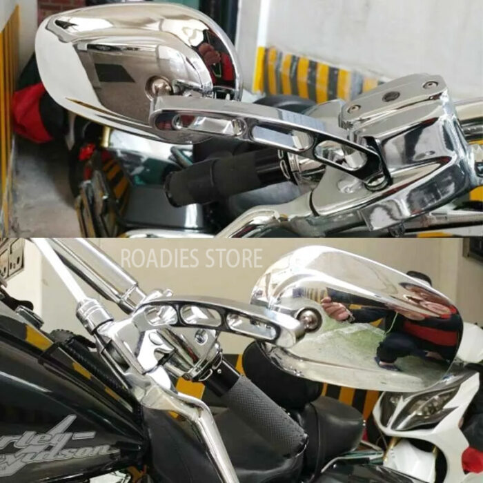 Motorcycle Rearview Mirrors For Harley Davidson Heritage Softail Classic Vintage CVO Street Glide Chrome Matt Black Mirror CNC Aluminum