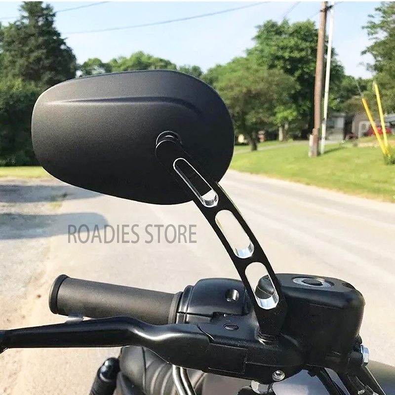 Motorcycle Rearview Mirrors For Harley Davidson Heritage Softail Classic Vintage CVO Street Glide Chrome Matt Black Mirror CNC Aluminum