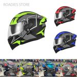 JIEKAI JK-902 Matt Red Green Blue Black Uplift Dual Visor Helmet DOT Jiakai With Built In Spoiler