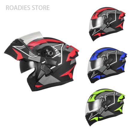 JIEKAI JK-902 Matt Red Green Blue Black Uplift Dual Visor Helmet DOT Jiakai With Built In Spoiler
