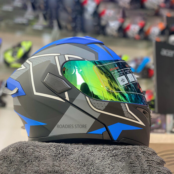 JIEKAI JK-902 Matt Red Green Blue Black Uplift Dual Visor Helmet DOT Jiakai With Built In Spoiler