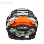 JIEKAI JK-902 Orange With Red Lines Uplift Dual Visor Helmet DOT Jiakai With Built In Spoiler