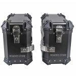 Motorcycle Aluminum Side & Top Box Detachable Rear Boxes Pannier Luggage Trunk With inner Padded Metal ZR5 3PC SET
