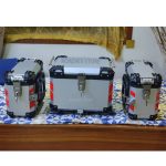 Motorcycle Aluminum Side & Top Box Detachable Tail Rear Boxes Pannier Luggage Trunk With inner Padded Metal ZR5 3PC SET