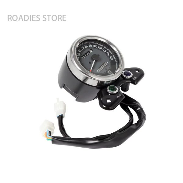 Motorcycle High Analogue Speedo Meter Digital Gear Indicator Display Fuel Gauge with USB Charger Cafe Racer Retro Modified Accessories Honda CG125
