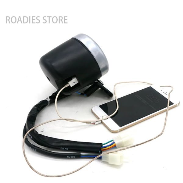 Motorcycle High Analogue Speedo Meter Digital Gear Indicator Display Fuel Gauge with USB Charger Cafe Racer Retro Modified Accessories Honda CG125