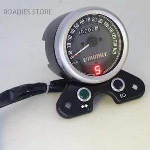 Motorcycle High Analogue Speedo Meter Digital Gear Indicator Display Fuel Gauge with USB Charger Cafe Racer Retro Modified Accessories Honda CG125
