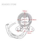 Motorcycle High Analogue Speedo Meter Digital Gear Indicator Display Fuel Gauge with USB Charger Cafe Racer Retro Modified Accessories Honda CG125