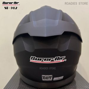 Super Air Helmet SP-912 Matt Black Uplift Dual Visor DOT Approved SP 912 Removeable Padding With Spoiler SP912