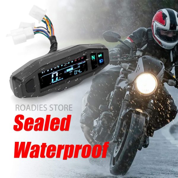 Universal Motorcycle Dolphin Digital Meter Slim with Sensor