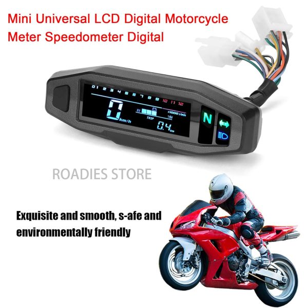 Universal Motorcycle Dolphin Digital Meter Slim with Sensor