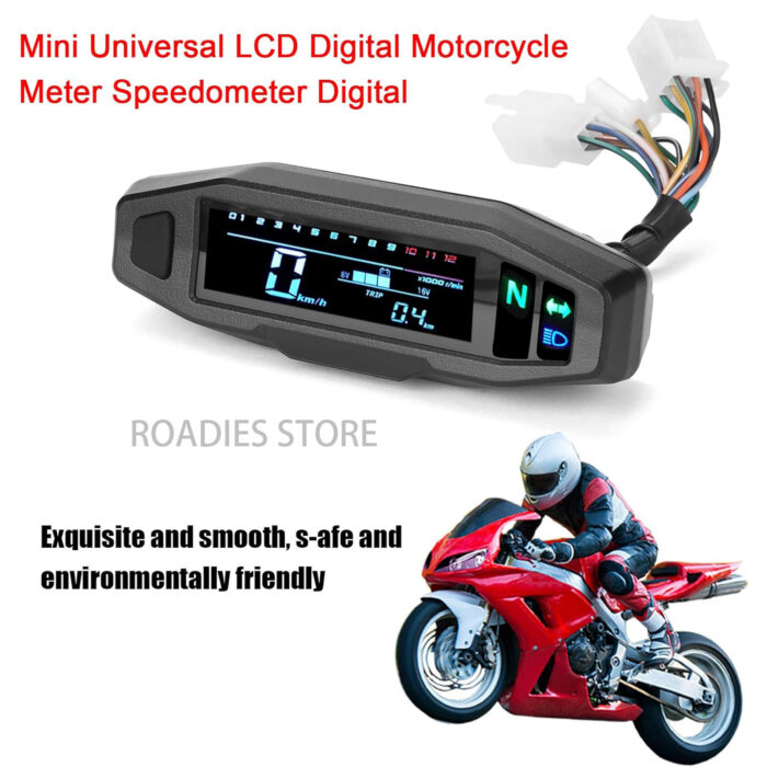 Universal Motorcycle Dolphin Digital Meter Slim with Sensor