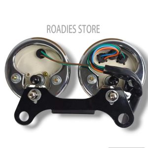 Universal Speedometer RPM Meter Classic Retro Vintage Dual Dial Meter